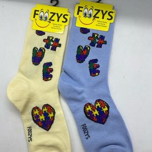 Foozys autism awareness 2 pair Women’s socks